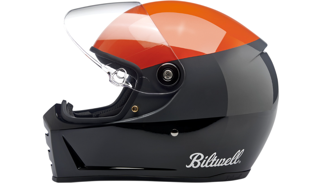 Biltwell Lane Splitter Helmet - Podium Orange/Gray/Black
