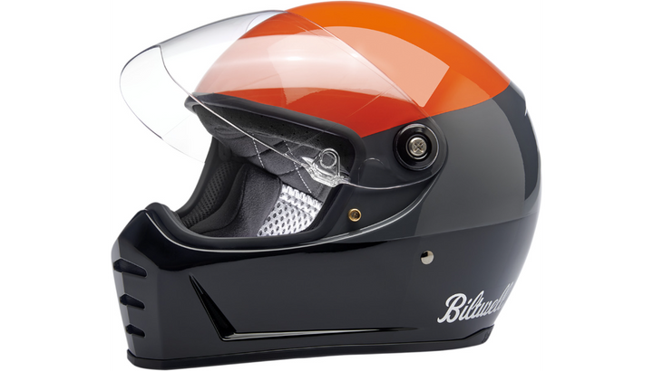 Biltwell Lane Splitter Helmet - Podium Orange/Gray/Black