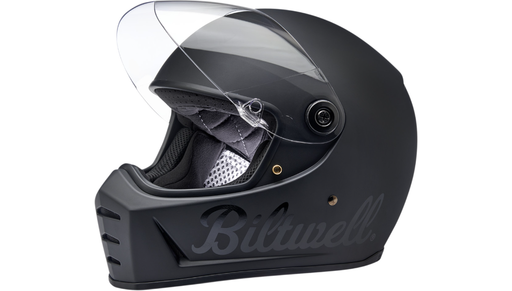 Biltwell Lane Splitter Helmet - Flat Black Factory