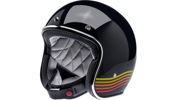 Biltwell Bonanza Helmet - Gloss Black Spectrum