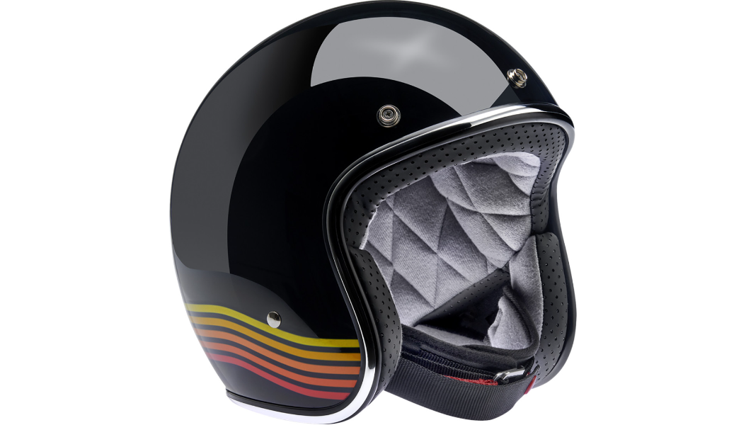 Biltwell Bonanza Helmet - Gloss Black Spectrum