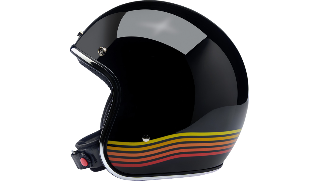 Biltwell Bonanza Helmet - Gloss Black Spectrum