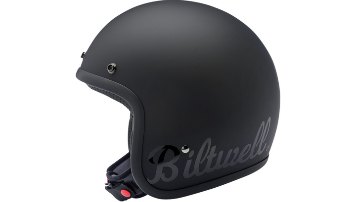 Biltwell Bonanza Helmet - Flat Black Factory