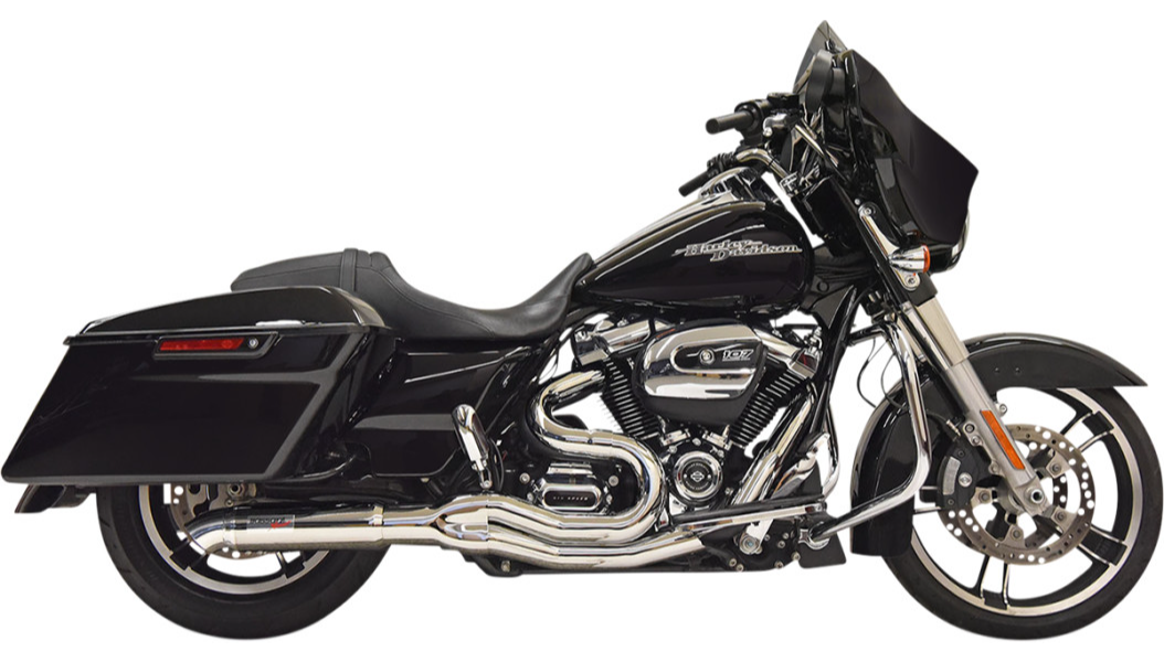 Bassani Road Rage II 2-Into-1 With Hot Rod Turnout Muffler - Chrome - 17-21 Touring (Except CVO Models)