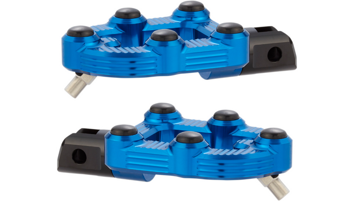 Arlen Ness MX Driver Footpegs - Blue Anodized