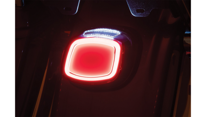 Kuryakyn Tracer LED Taillight - Smoked Lens - Fits Most 99-21 HD Models W/OEM Square Back Taillight W/Top License Plate Illumination Window