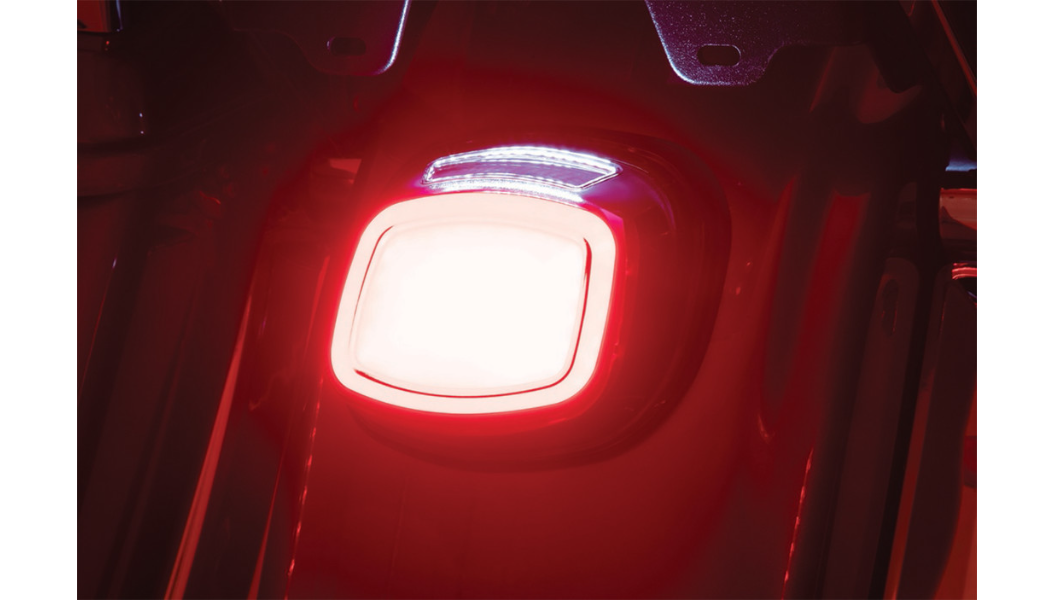 Kuryakyn Tracer LED Taillight - Smoked Lens - Fits Most 99-21 HD Models W/OEM Square Back Taillight W/Top License Plate Illumination Window