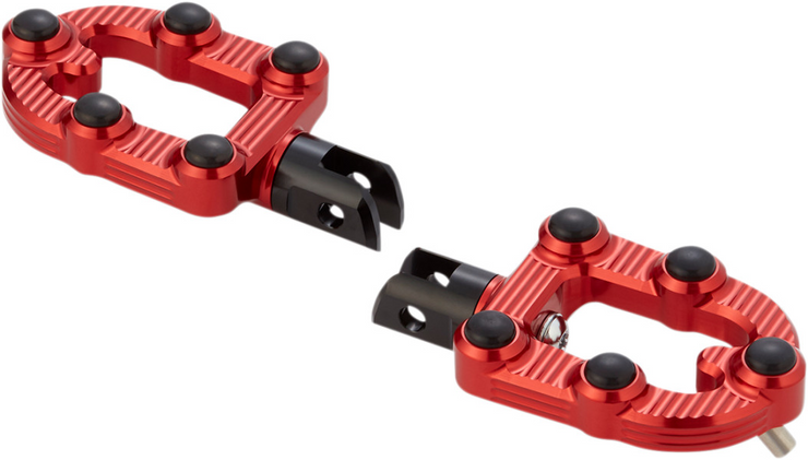 Arlen Ness MX Driver Footpegs - Red Anodized
