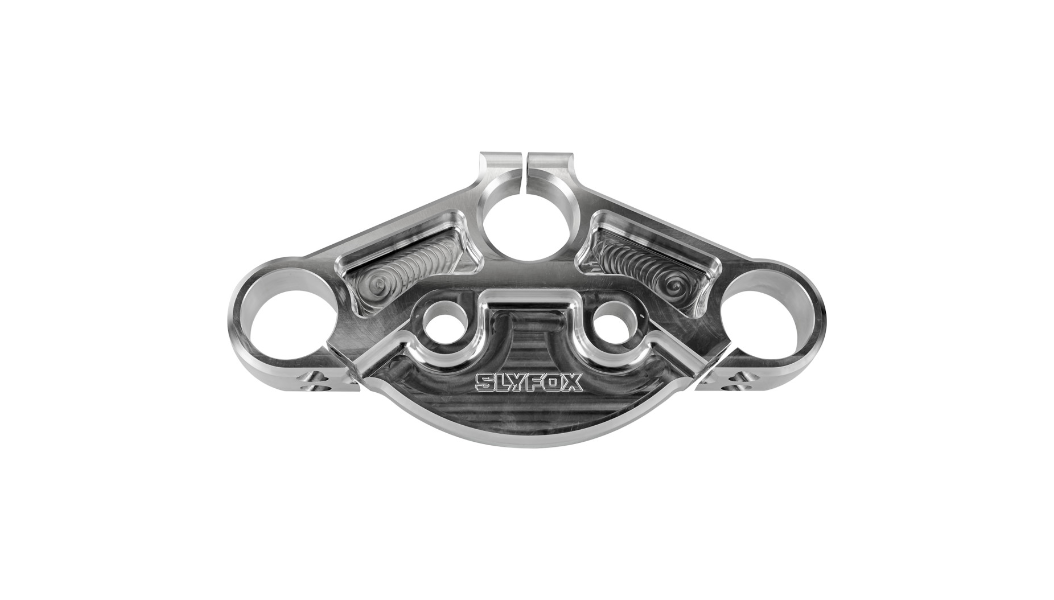 SLYFOX Upper Triple Clamp - Raw - Fits 14 and Newer FLH