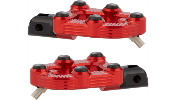 Arlen Ness MX Driver Footpegs - Red Anodized