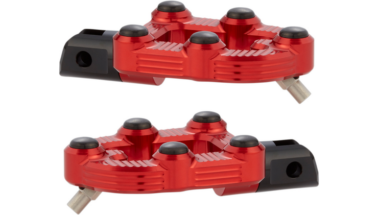 Arlen Ness MX Driver Footpegs - Red Anodized