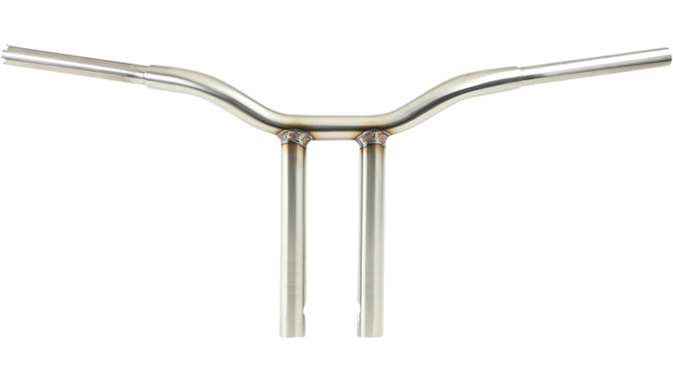 LA Choppers Kage Fighter Welded Straight-Riser Handlebar - One Piece - 14" - Raw Stainless Steel