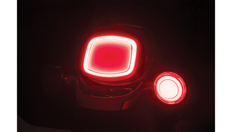 Kuryakyn Tracer LED Taillight - Red Lens - Without Top License Plate Illumination Window