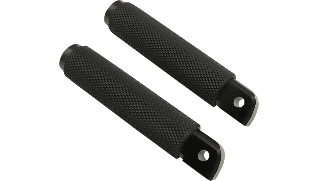 Rough Crafts Passenger Foot Pegs - Black - Knurled - M8 Softail