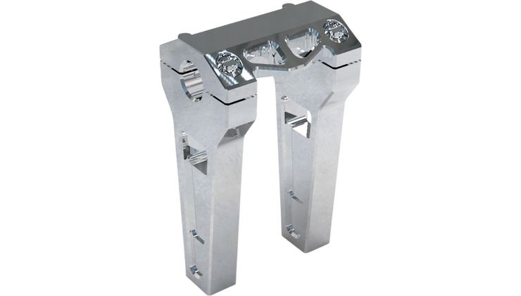 LA Choppers Performance Risers - Straight - 6" - Raw - 1" Clamping Area