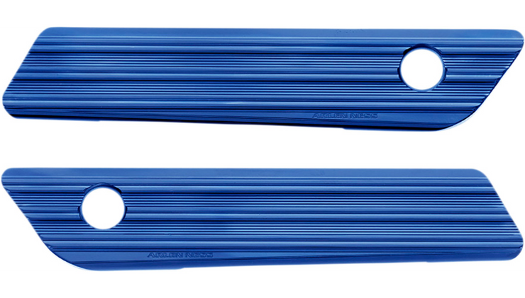 Arlen Ness 10-Gauge Saddlebag Hinge Cover - Blue Anodized - Fits 14-20 Touring Models