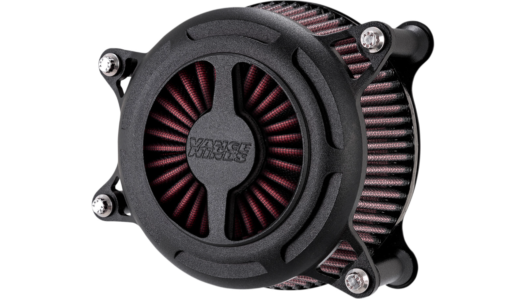 Vance & Hines V02 Blade Air Cleaner - Wrinkle Black - Fits Cable Operated Twin Cam