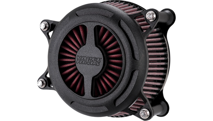 Vance & Hines V02 Blade Air Cleaner - Wrinkle Black - Fits Throttle By Wire Twin Cam