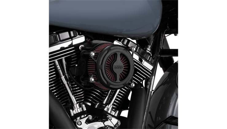 Vance & Hines V02 Blade Air Cleaner - Wrinkle Black - Fits Throttle By Wire Twin Cam
