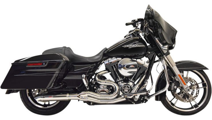 Bassani Road Rage II 2-Into-1 With Hot Rod Turnout Muffler - Chrome - 07-16 Touring (Except CVO Models)