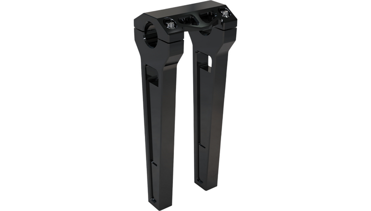 LA Choppers Performance Risers - Straight - 10" - Black - 1.25" Clamping Area