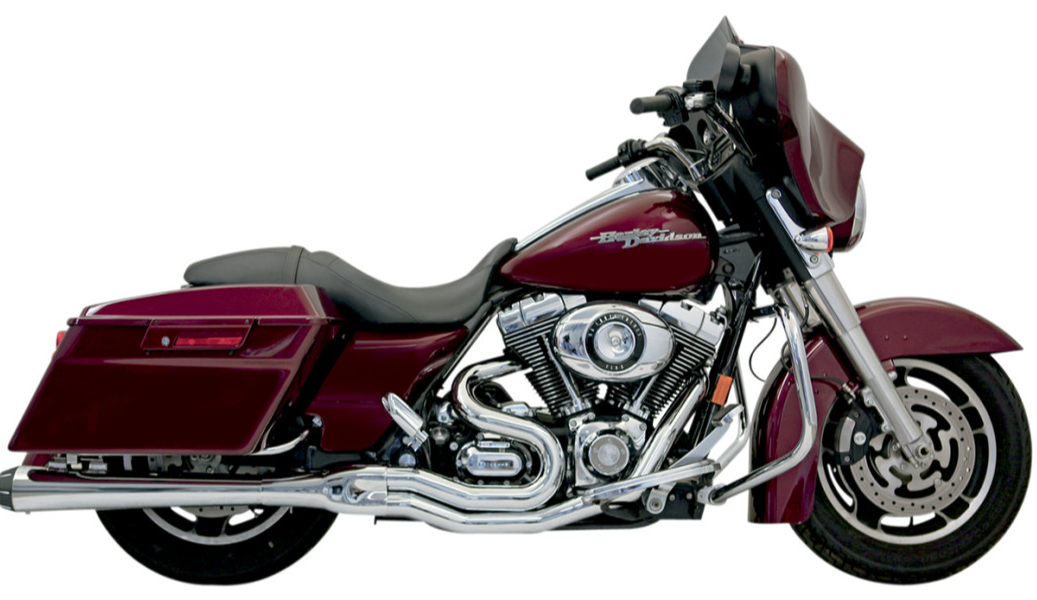 Bassani Road Rage II 2-Into-1 Full Length Exhaust System - Chrome - 96-16 Touring