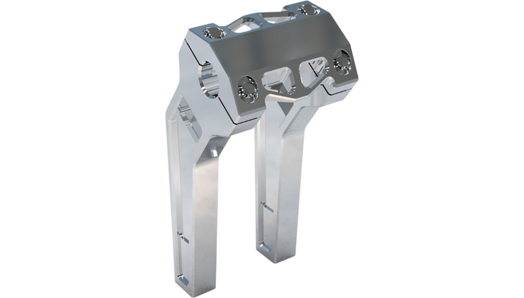 LA Choppers Performance Risers - Pullback - 8" - Raw - 1" Clamping Area