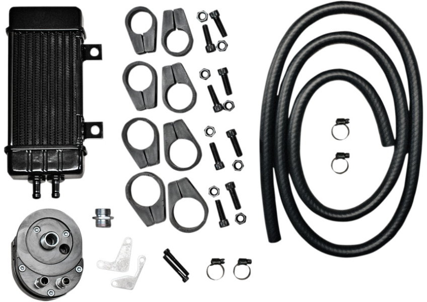 Jagg Vertical Frame-Mount Oil Cooler Kit - Wideline 10-Row