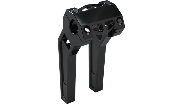 LA Choppers Performance Risers - Pullback - 8" - Black - 1.25" Clamping Area