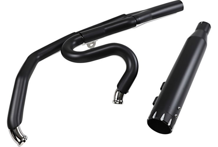 Bassani Xhaust Road Rage 2-Into-1 Exhaust For High-Performance Motors, Black, Fits 17-20 Touring Models
