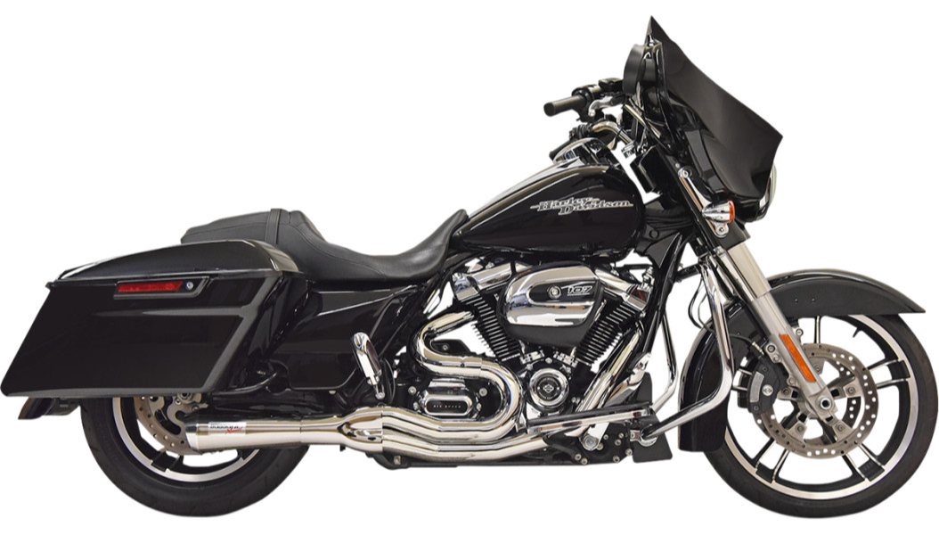 Bassani Road Rage II 2-Into-1 - Mid-Length Exhaust - Chrome - 17-21 Touring (Except CVO)