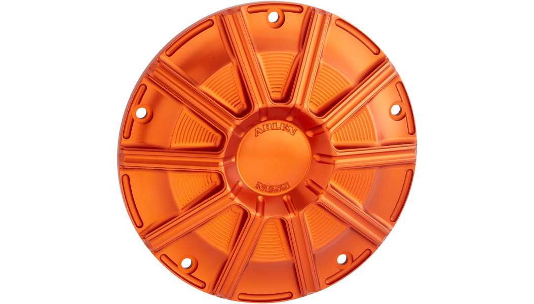 Arlen Ness 10-Gauge Derby Cover - Orange Anodized - 16-21 Touring