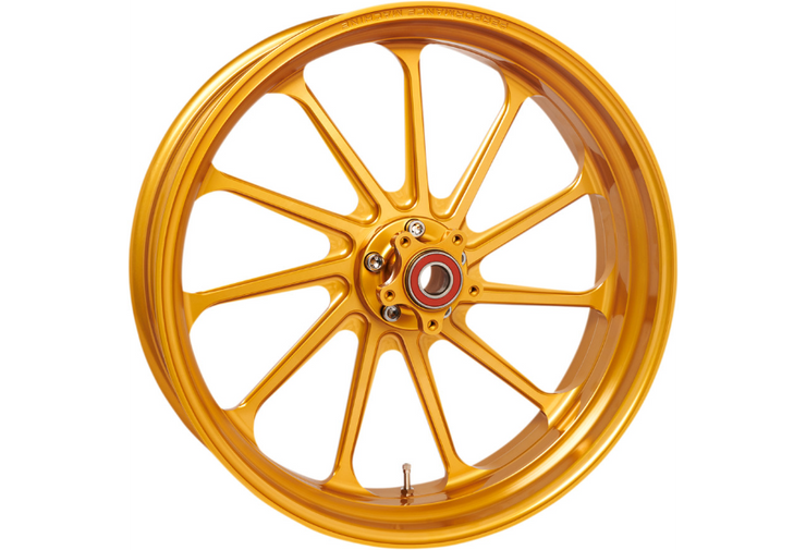 Performance Machine Assault Wheel - Front - Gold - 21"x3.5" - Fits 14-20 Touring Models