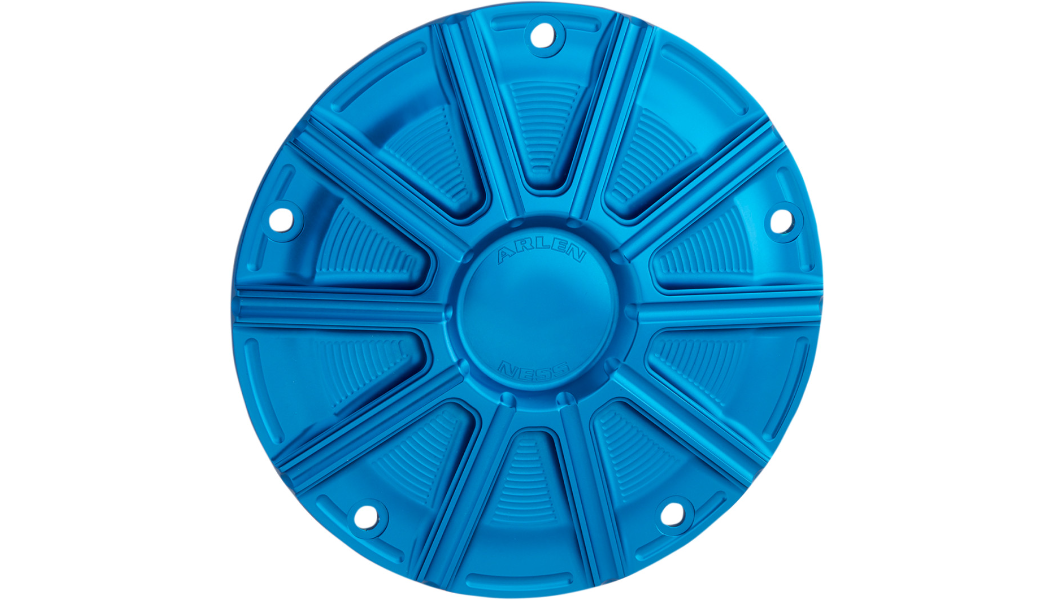Arlen Ness 10-Gauge Derby Cover - Blue Anodized - 99-18 Big Twin Models (See Fitment Chart)