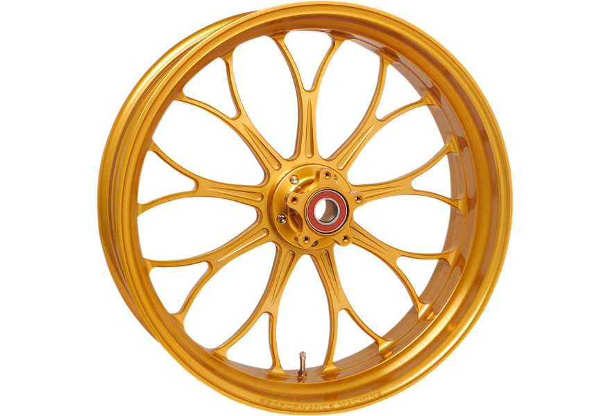 Performance Machine Revolution Wheel - Front - Gold - 21"x3.5" - Fits 14-20 Touring Models