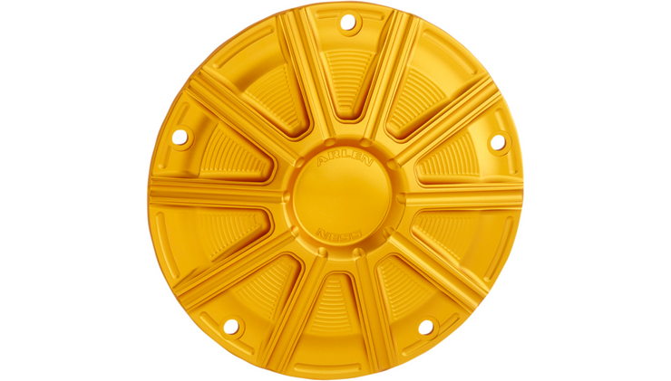 Arlen Ness 10-Gauge Derby Cover - Gold Anodized - 99-18 Big Twin Models (See Fitment Chart)