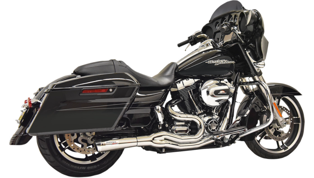 Bassani Road Rage II 2-Into-1 - Mid-Length Exhaust - Chrome - 07-16 Touring (Except CVO)