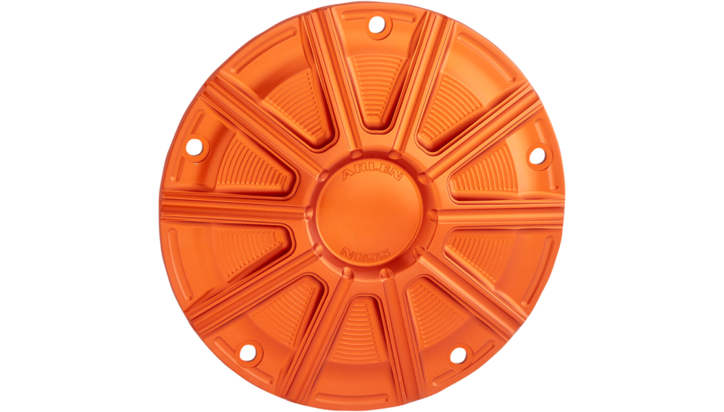 Arlen Ness 10-Gauge Derby Cover - Orange Anodized - 99-18 Big Twin Models (See Fitment Chart)