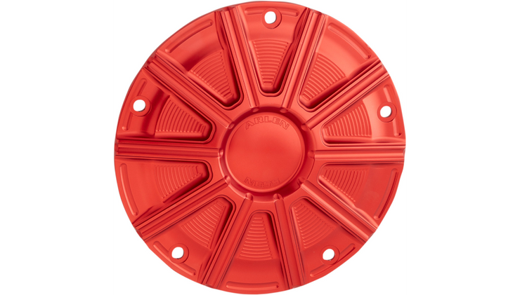 Arlen Ness 10-Gauge Derby Cover - Red Anodized - 99-18 Big Twin Models (See Fitment Chart)