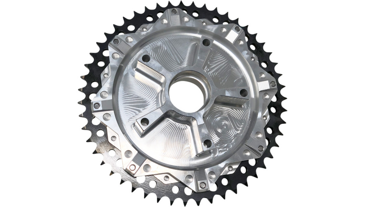 Alloy Art Cush Drive Chain Sprocket - Black/Machined Center - 53 Tooth - Fits 09-20 Touring Models
