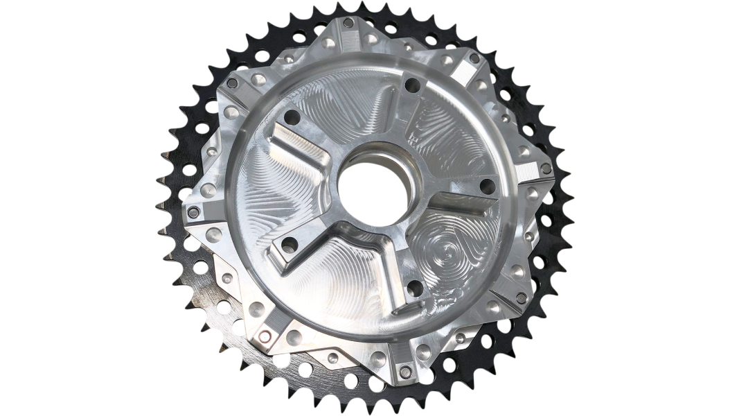 Alloy Art Cush Drive Chain Sprocket - Black/Machined Center - 51 Tooth - Fits 09-20 Touring Models