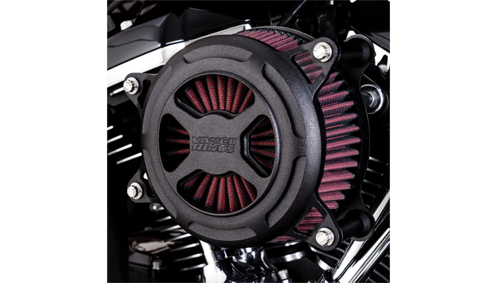 Vance & Hines V02 X Air Cleaner - Wrinkle Black - 17-21 Touring