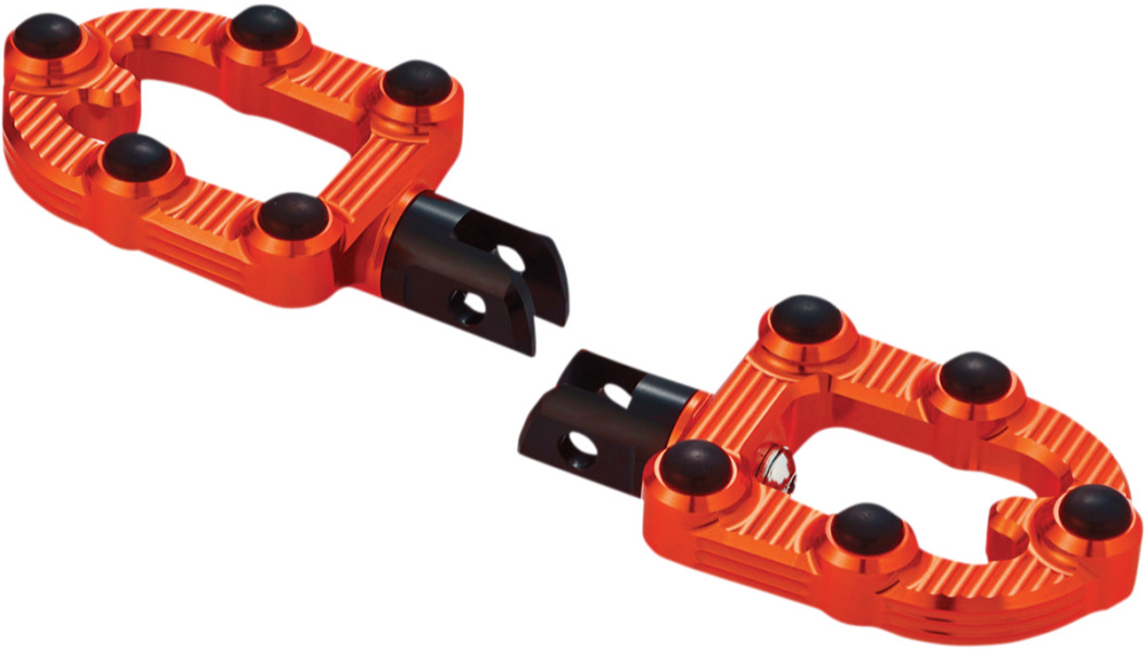 Arlen Ness MX Driver Footpegs - Orange Anodized