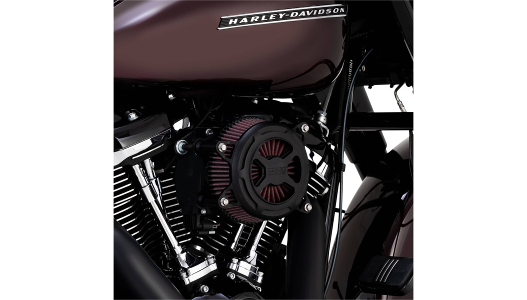 Vance & Hines V02 X Air Cleaner - Wrinkle Black - 17-21 Touring