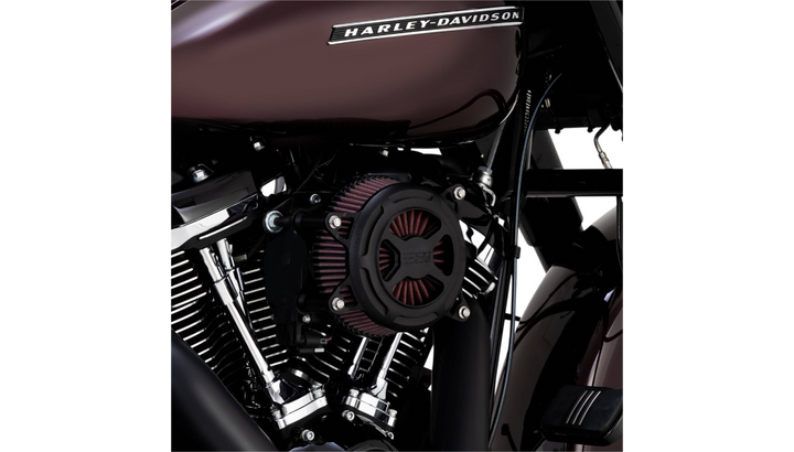 Vance & Hines V02 X Air Cleaner - Wrinkle Black - Throttle By Wire Twin Cam