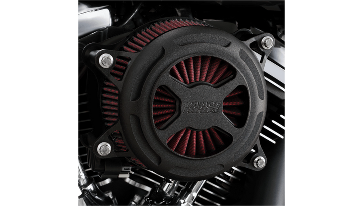 Vance & Hines V02 X Air Cleaner - Wrinkle Black - Throttle By Wire Twin Cam