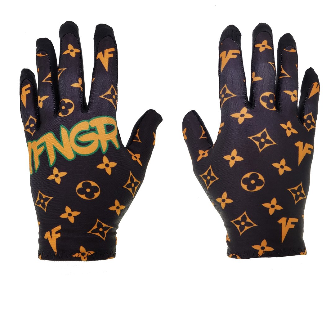 1FNGR Black Red Louis Gloves
