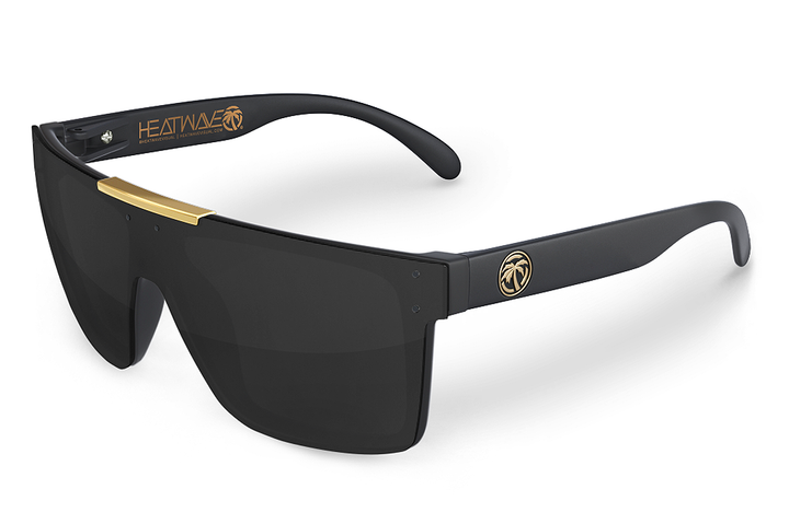 Heatwave Visual Quatro Sunglasses: Black/Gold Bar (4757695299661)