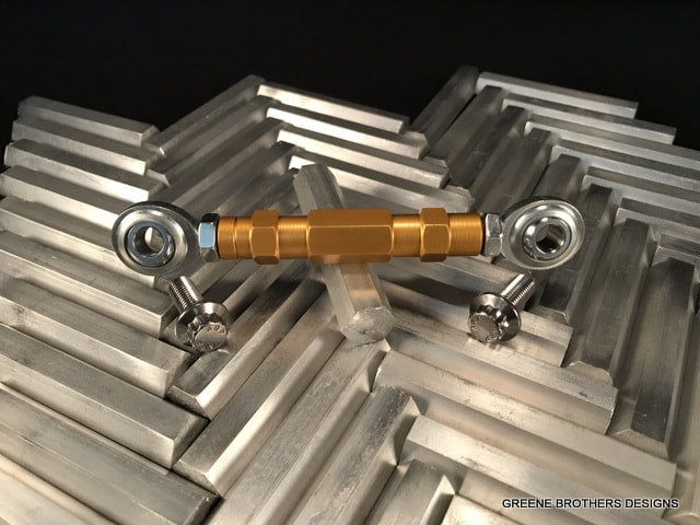 Greene Brothers Designs Dyna Shift Linkage - 06 & Newer (4.5") - Gold Center - Silver Hardware