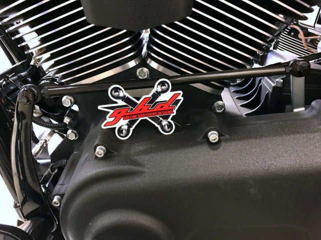 Greene Brothers Designs Bagger Shift Linkage - Carbon Fiber Center - Black Hardware